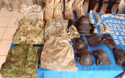 Fiscalías de Oaxaca y Veracruz, con SSP, SSPC, Defensa, Marina y GN, desarticulan casa de seguridad de célula delictiva que operaba en límites interestatales