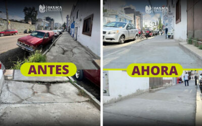 Gobierno municipal mejora banqueta frente al Hospital Civil ‘Aurelio Valdivieso’