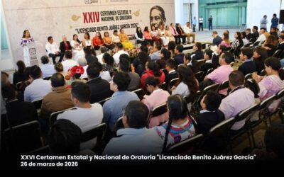 Inauguran en el Congreso local el Certamen de Oratoria “Licenciado Benito Juárez García 2026”