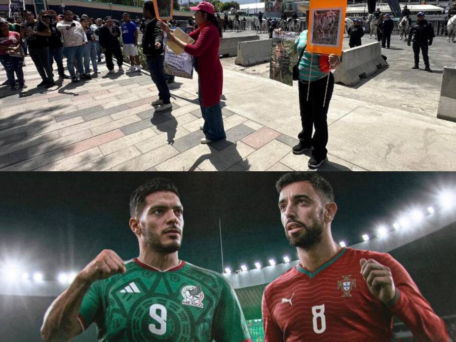 Manifestantes exigen devolución de perros rescatados del Refugio Franciscano en protesta pacífica en el Estadio Banorte