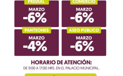 Municipio de Oaxaca de Juárez mantiene descuento del 6% en predial durante marzo
