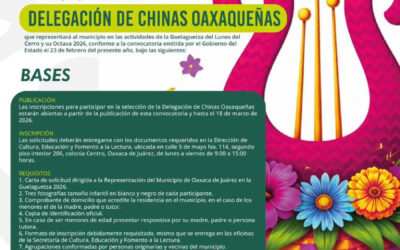 Oaxaca de Juárez convoca a integrar la Delegación de Chinas Oaxaqueñas 2026