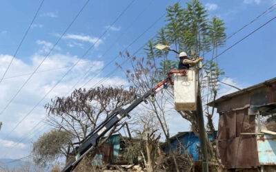 Oaxaca de Juárez realiza mantenimiento al alumbrado público en diversas colonias