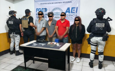 Obtiene FGEO vinculación a proceso y prisión preventiva contra cuatro personas detenidas en cateo por narcomenudeo en la Sierra de Flores Magón