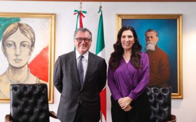 Recibe Kenia López Rabadán al embajador de Italia en México