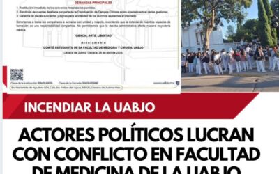 Actores políticos lucran con conflicto en Facultad de Medicina de la UABJO
