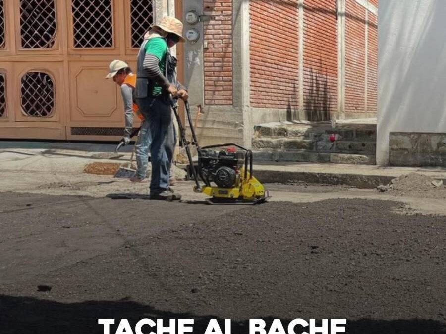 Gobierno Municipal de Oaxaca de Juárez continúa con la campaña Tache al Bache