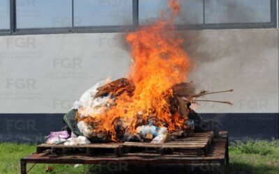 Incinera FGR más de 58 kilos de narcóticos y destruye 478 objetos del delito en Oaxaca