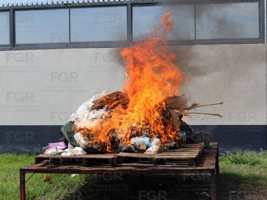 Incinera FGR más de 58 kilos de narcóticos y destruye 478 objetos del delito en Oaxaca
