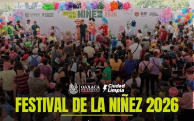 La Plaza de la Danza fue sede del Festival de la Niñez 2026 en Oaxaca de Juárez.