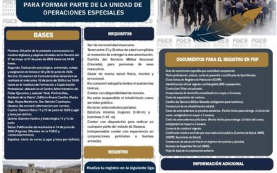 Crea Fiscalía de Oaxaca nueva Unidad de Operaciones Especiales para combatir delitos de alto impacto; lanza convocatoria de reclutamiento