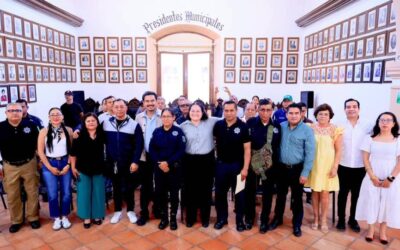 El presidente municipal de Oaxaca de Juárez sostuvo reunión con representantes de la Policía Municipal