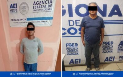 En hechos distintos, la Fiscalía de Oaxaca aprehende a dos personas por violencia familiar en la región de la Costa