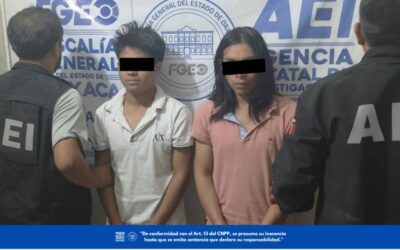 Fiscalía de Oaxaca ejecuta orden de aprehensión contra dos personas por homicidio cometido en la Cañada