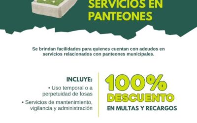 Ofrece Municipio de Oaxaca de Juárez descuentos de hasta el 100% en multas y recargos en panteones municipales