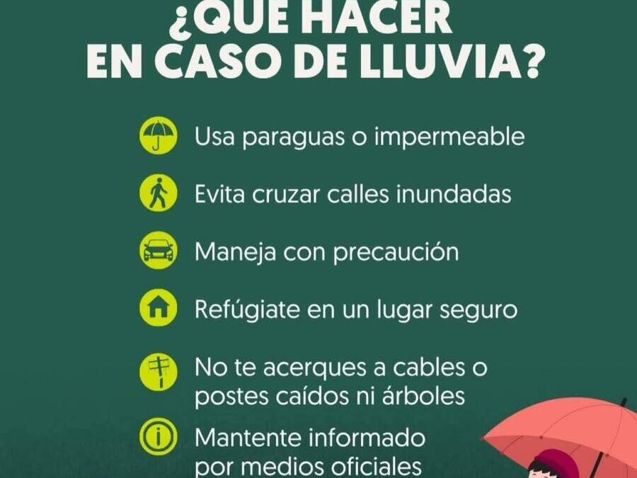 Protección Civil de Oaxaca de Juárez atiende reportes tras la lluvia de la tarde