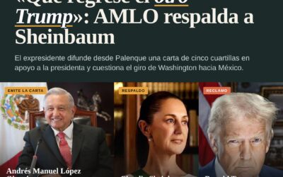 López Obrador difunde una carta en respaldo a Sheinbaum y cuestiona el viraje de Trump hacia México