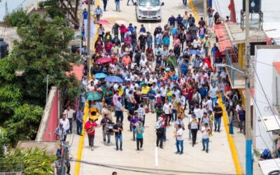 Avanza la transformación urbana en San Martín Mexicapam con rehabilitación de Avenida Monte Albán
