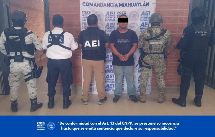 Ejecuta Fiscalía de Oaxaca orden de aprehensión por tentativa de feminicidio ocurrido en Miahuatlán de Porfirio Díaz