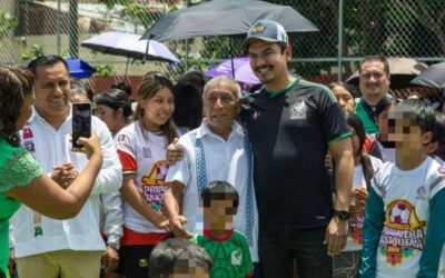 Entregan Cancha del Mundial Social en San Martín Mexicapam para fortalecer el deporte y la vida comunitaria
