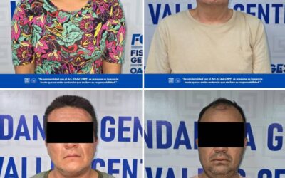 Fiscalía de Oaxaca detiene a cuatro personas probablemente relacionadas con robos cometidos en establecimientos comerciales de la colonia Reforma de Oaxaca de Juárez