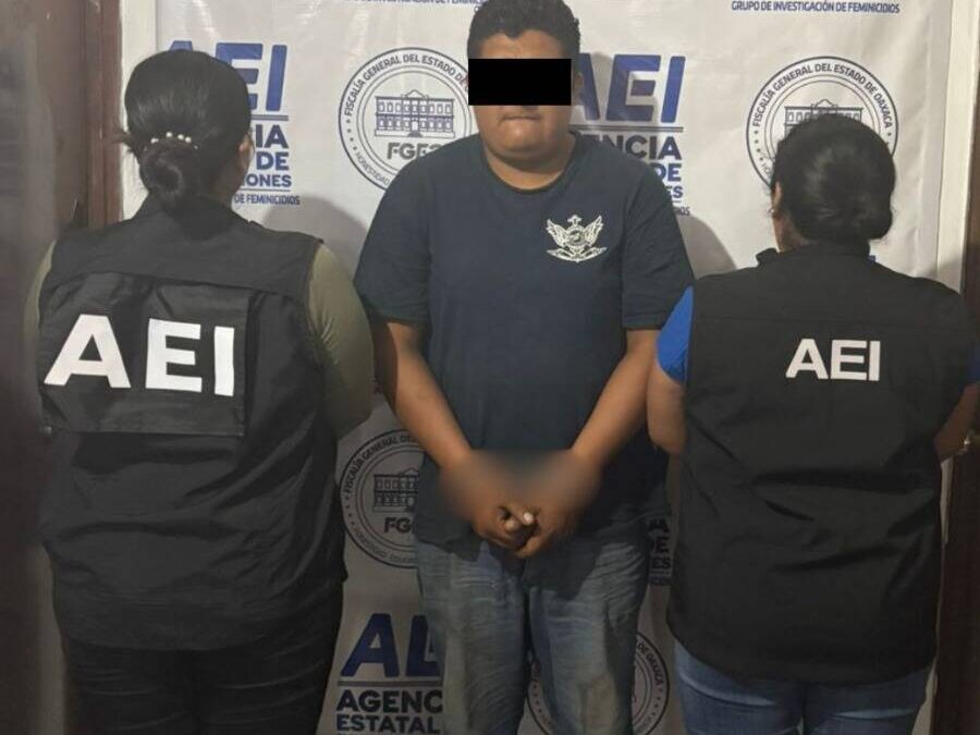 Fiscalía de Oaxaca detiene a una persona por feminicidio cometido en San Felipe de Agua en la capital.