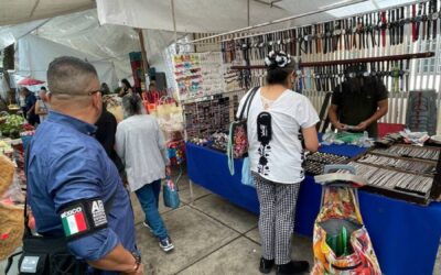 Intervención conjunta de la FGEO y el Mando Metropolitano inhibe intento de coacción en tianguis de la colonia Reforma.