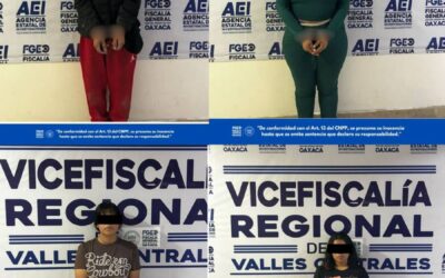 Obtiene FGEO vinculación a proceso contra cuatro personas detenidas en cateo, probables implicados en narcomenudeo que operaban en Oaxaca de Juárez