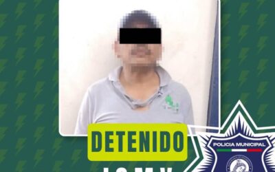 Policía Municipal de Oaxaca de Juárez detiene a persona por presunto robo y lesiones