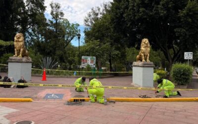 Realiza Ayuntamiento trabajos de mantenimiento y rehabilitación en el Parque Juárez El Llano.