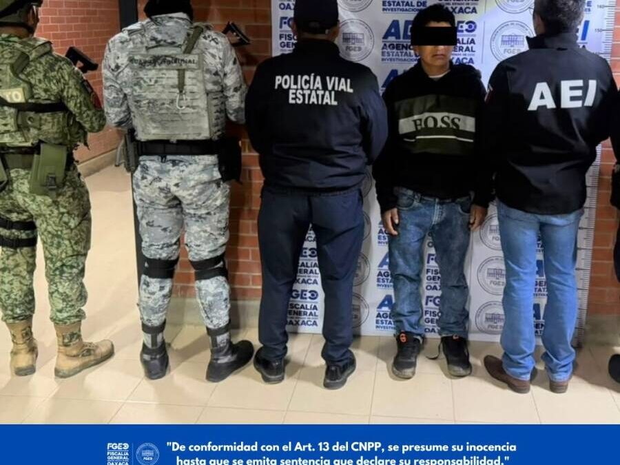 Aprehende FGEO a probable responsable de homicidio calificado cometido en la Sierra Sur