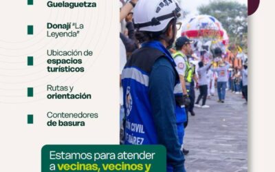 Operativo de Atención 2026 brinda apoyo e información durante la Guelaguetza y Donají La Leyenda