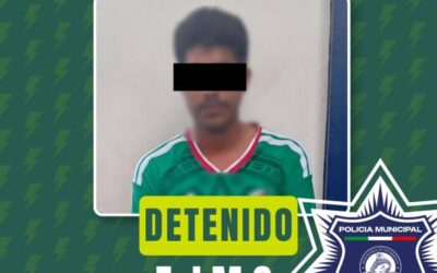 Policía Municipal de Oaxaca de Juárez detiene a una persona por el presunto delito de violencia familiar