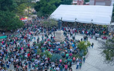 Vecinas y vecinos de Oaxaca de Juárez apoyan a la Selección Mexicana en el Mundial