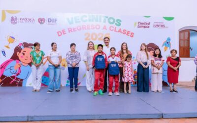 DIF Municipal entrega útiles escolares a niñas y niños de Oaxaca de Juárez