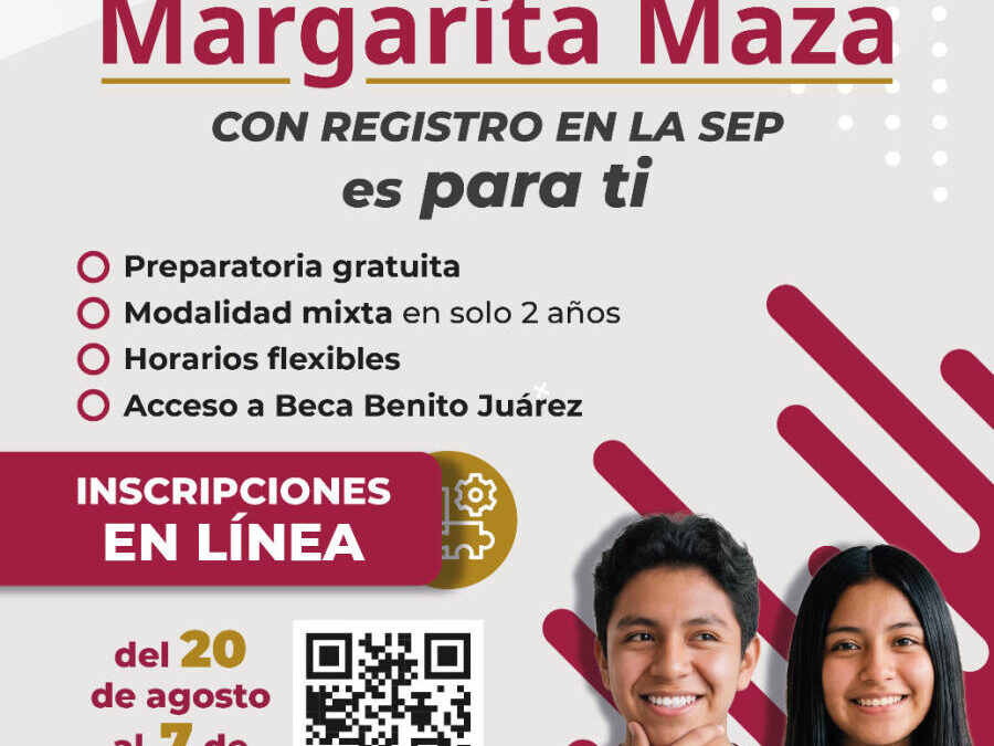Estudia gratis en Xoxocotlán; continúan inscripciones al Bachillerato Nacional Margarita Maza