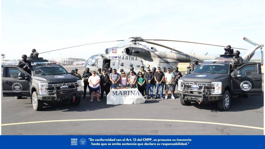 FGEO junto a la Marina, SSPC y el Gabinete de Seguridad del Estado desarticulan estructura delictiva y capturan a nueve personas vinculadas a actividades delictivas de ASAEO.