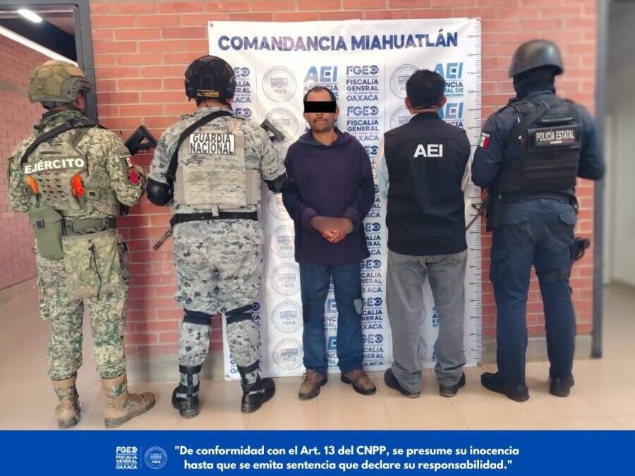 Fiscalía de Oaxaca cumplimenta orden de aprehensión por tentativa de homicidio tras agresión con un machete en la Sierra Sur