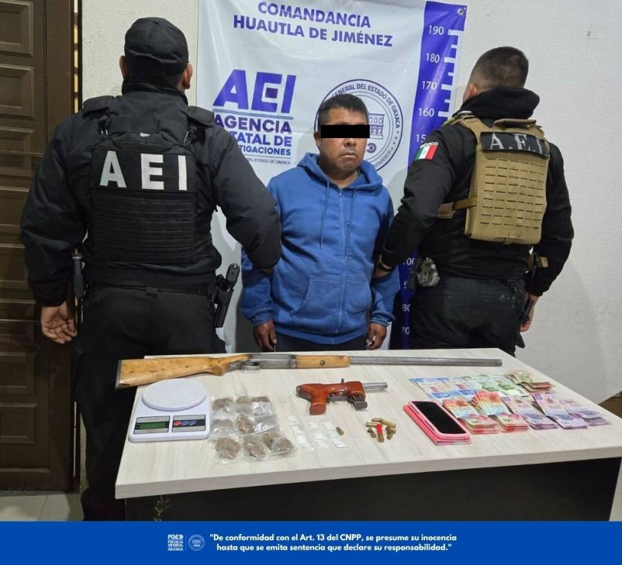 fiscalia-de-oaxaca-defensa-gn-policia-estatal-y-municipal-ejecutan-cateo-en-huautla-de-jimenez-y-detienen-a-una-persona-aseguran-drogas-armas-y-dinero-en-efectivo-6a8def7775b34