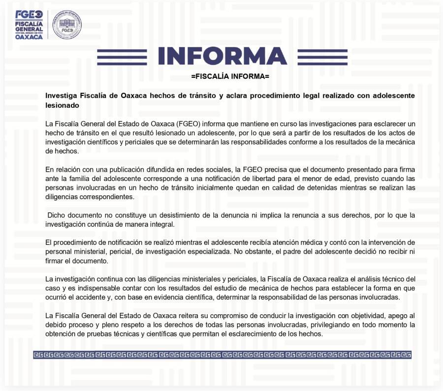 fiscalia-de-oaxaca-investiga-hechos-de-transito-y-aclara-procedimiento-legal-con-adolescente-lesionado-6a74f54aed038