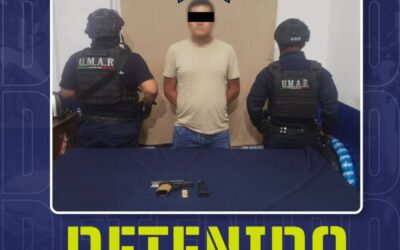 Operativo Luciérnaga: detenido con un arma de fuego en el Infonavit Primero de Mayo