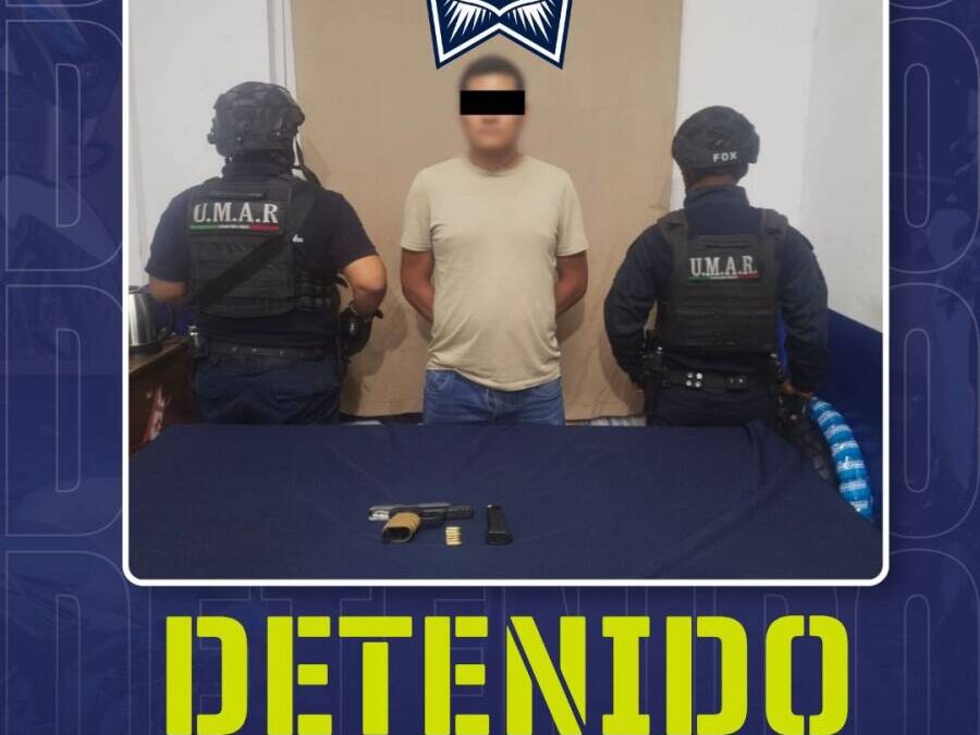 Operativo Luciérnaga: detenido con un arma de fuego en el Infonavit Primero de Mayo