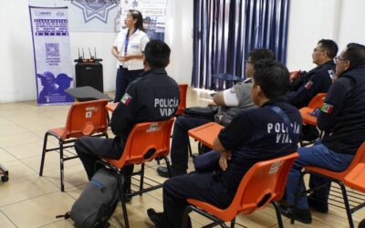 Personal de la Secretaría de Seguridad Vecinal recibe capacitación en materia de Derechos Humanos.