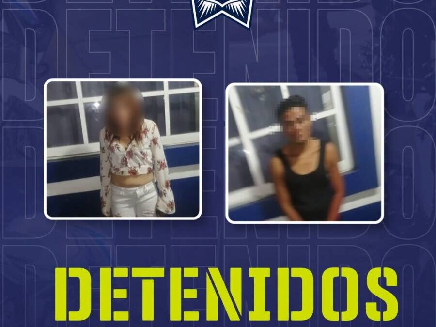 Policía Municipal detiene a dos personas por presunto robo en calle de Las Casas