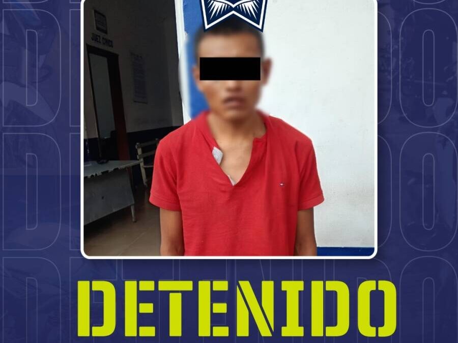 Policía Municipal detiene a presunto ladrón en inmediaciones de la Central de Abasto
