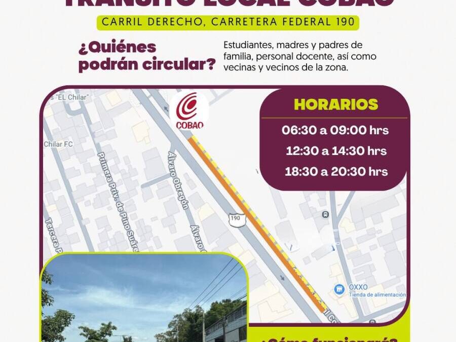 Refuerzan operativo vial y habilitan tránsito local en zona del Paso a Desnivel Monumento a Juárez