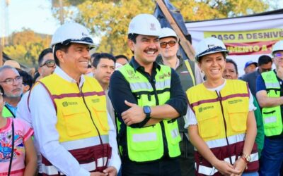 Supervisan construcción del Paso a Desnivel Monumento a Juárez