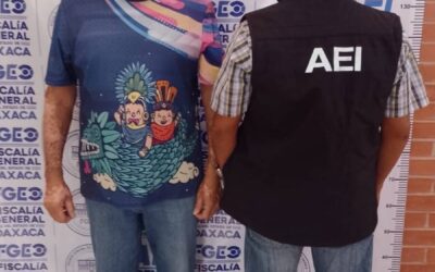 FGEO aprehende a hombre por probable delito de pederastia ocurrido al interior de un plantel educativo de Miahuatlán.
