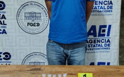 FGEO detiene en flagrancia a hombre con posesión de droga en el Valle de Etla