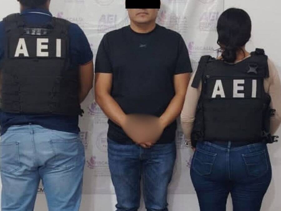 FGEO ejecuta orden de aprehensión contra una persona por violencia familiar contra su pareja y una adolescente en zona metropolitana de Oaxaca